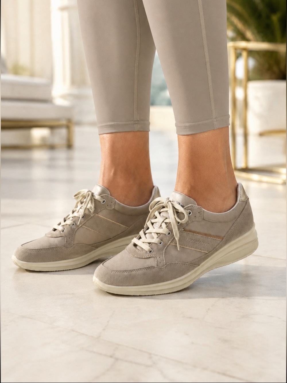 Beautiful Light Taupe Lace-Up Women's Espadrille Sneakers❤️36/6